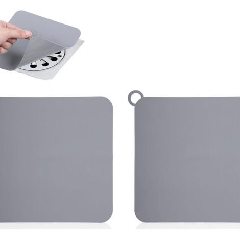 Ulisem 2 PCS Couvercle du Bouchon De Vidange Silicone Carré Anti-odeurs, Bouchon Evier De Cuis