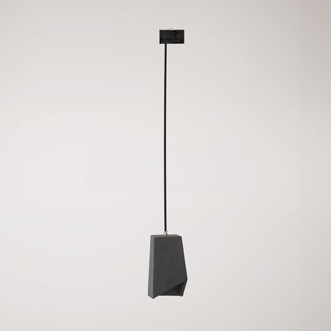 Creative Cables - Suspension sur rail avec abat-jour en prisme de béton - Ampoule non incluse