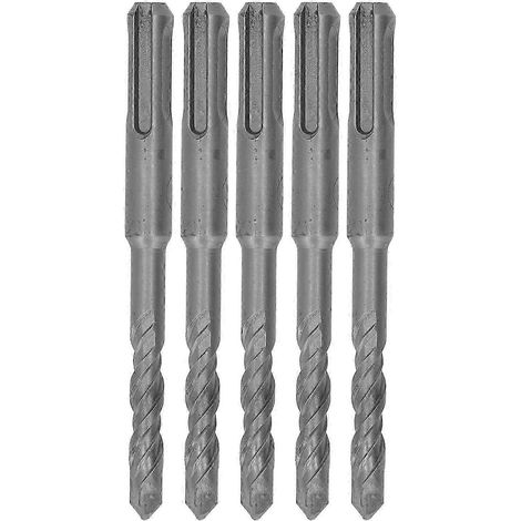 Lot de 5 forets à percussion à pointe carbure cémentée, 2 goujures, pour brique et pierre, diamètre d'ouverture 110 mm (8 mm / 0,31 po). (1/5)
