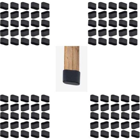 Bouchon Pied De Chaise 28 PièCes Embout De Chaise Rectangulaire Embout De Chaise Oval Protection Protege Pied De Chaise Table Patin Silicone Chaise Caoutchouc Couvre