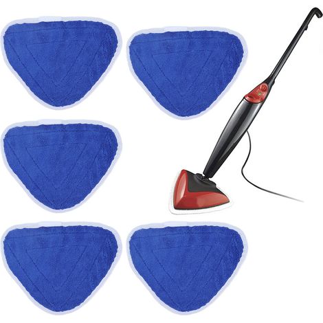 Lot de 5 lingettes de rechange compatibles avec le balai vapeur Vileda O-Cedar, en microfibre. (1/5)