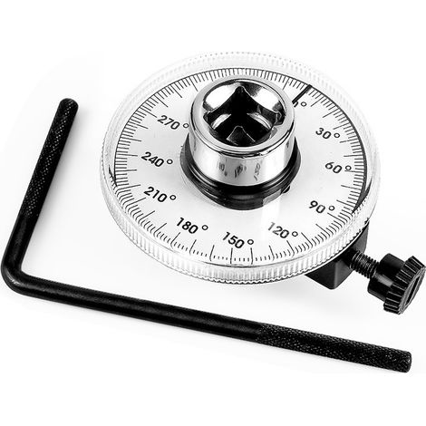Angle Torsion, Torsion Angle Gauge 1/2 Inch Adjustable Drive Angle Torsion Wrench Measure Car Gauge Tool Set 360 Degree Angle