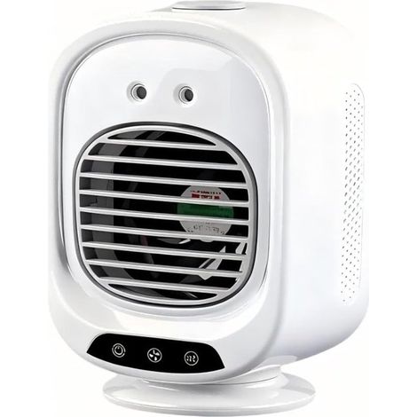 Mini climatiseur portable USB avec ventilateur brumisateur, refroidisseur d'air avec humidificateur, silencieux, pour chambre, bureau et espaces d'étude (1/5)