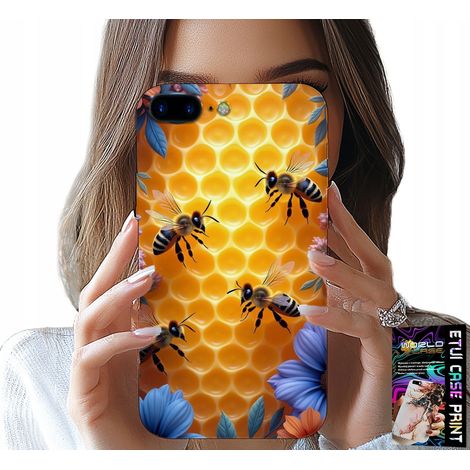 Custodia per iPhone (7 Plus) - custodia posteriore a nido d'ape UL con motivo a api (1/5)