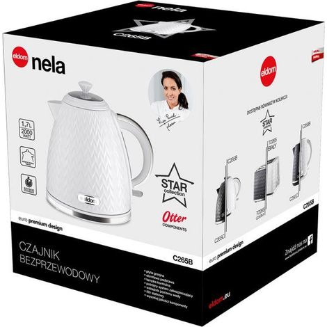 ELDOM C265B NELA tetera eléctrica 1,7 L 2000 W Blanco (1/4)