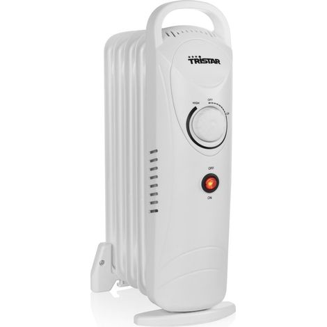 Radiateur électrique KA-5103 - Radiateur à bain d'huile - 500 W - 5 ailettes - Compact - Blanc (1/5)