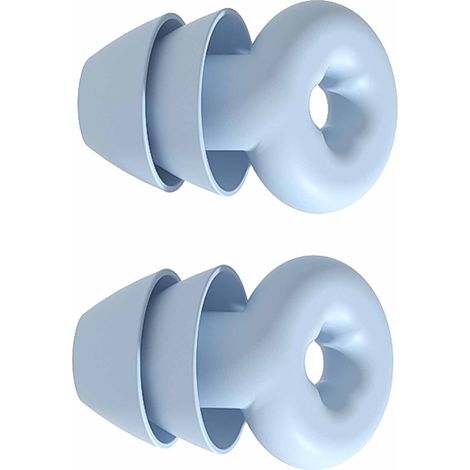 Bouchons d'oreilles antibruit pour dormir, réduction du bruit, réutilisables, en silicone souple, étanches, pour le travail et la natation, bleus (1/5)