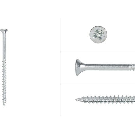 Spanplattenschrauben Verzinkt 5 x 90 mm Pozidrive-Teilgewinde -