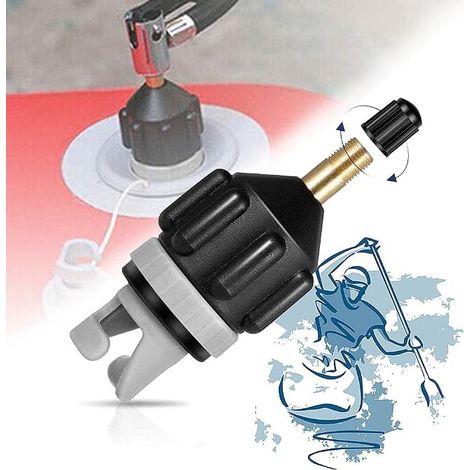Adaptateur de Kayak, Adaptateur de Pompe SUP pour Radeau Nautique de Bateau Stand Up Paddle, Adaptateur de Gonflage de Valve dair de Pompe à air de Bateau pour Kayak (1/5)