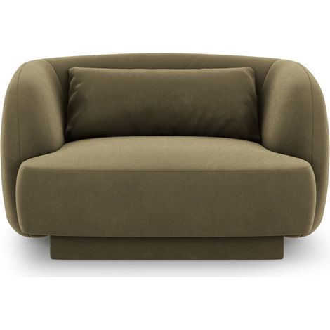 Fauteuil en velours vert (1/5)