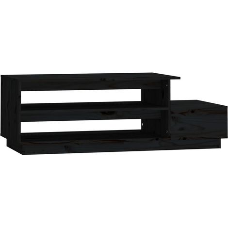 Maison Exclusive - Table basse Noir 120x50x40,5 cm Bois massif de pin