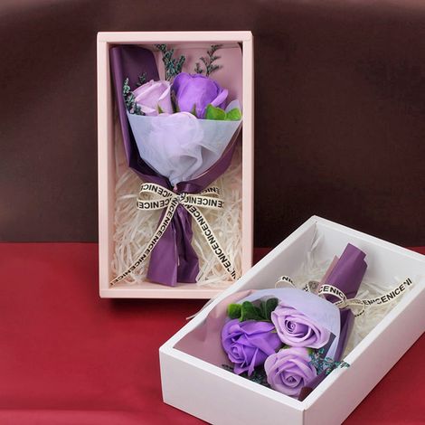 Roses En Savon - Bouquet Éternel Sans Entretien - Pour Décoration Intérieure Et Cadeau - 5 Pièces (1/5)