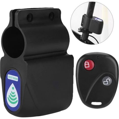 Cadenas pour vélo - Alarme Antivol de Vélo - Télécommande sans fil - Noir - Vélo loisir (1/4)