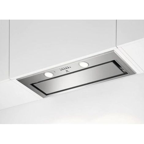 Electrolux – Hotte encastrable 580 m³/h – Acier inoxydable – 3 vitesses – Filtre métallique lavable – Niveau sonore 67 dB – Classe énergétique A