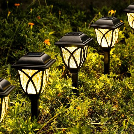 Solar Lights Outdoor LED Decorative Lights for Landscapes, Pathways, Gardens, Entrances - Waterproof, 6 Pack (1/5)
