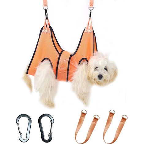 Hamac de toilettage pour couper les griffes du chien, harnais de contention réglable pour bain, soin et vétérinaire (1/5)