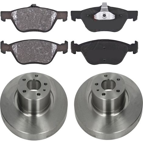 KIT FRENI ANTERIORI compatibile con ALFA ROMEO 147 - DISCHI + PASTIGLIE OEM: FDB1134 , FDB1052 , FDB1299 / DDF1057 /SOSTITUZIONE DIRETTA/BASSA POLVERE/SILENZIOSO