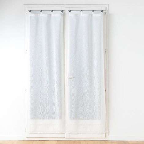 Paire de Voilages à Œillets "Davina" 70x200cm Blanc (1/5)