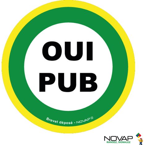 Panneau Oui pub - haute visibilité Ø80mm - 4091686