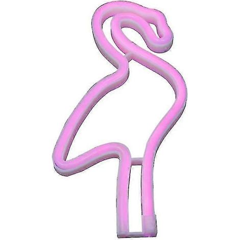 Enseigne lumineuse néon flamant rose, éclairage décoratif pour chambre d'adolescente, d'enfant ou de fille (1 pièce) (1/4)
