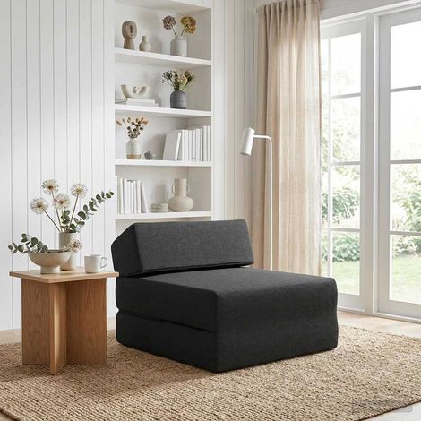 Sofá Cama Plegable Negro 60 x 70 x 41 cm Tela