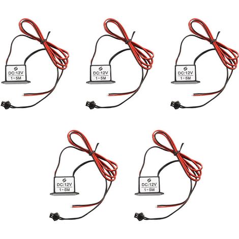 câbles rouge et noir, alimentation 12 V CC pour bande lumineuse néon EL, onduleur (1/5)