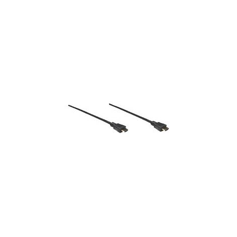 Manhattan High Speed HDMI Kabel, HDMI Stecker auf Stecker, geschirmt, schwarz, 10 m