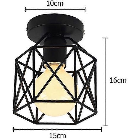 Plafonnier moderne style industriel vintage, abat-jour rétro, luminaires de style loft, éclairage intérieur pour salon, cuisine et décoration (Modèle 27) (1/5)