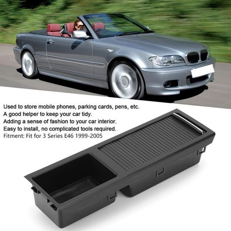 Mittelkonsolenablage aus ABS für BMW E46, Aufbewahrungsbox-Einsatz für die Mittelkonsole (Teilenummer 51167038323), passend für die 3er-Reihe E46 (1/4)