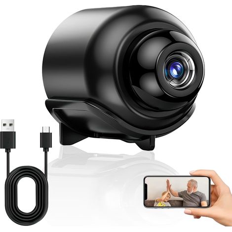 Mini Caméra 1080P HD WiFi sans Fil – Caméra de Sécurité Intérieure/Extérieure avec Vision Nocturne et Détection de Mouvement – Surveillance Discrète avec Application (1/5)