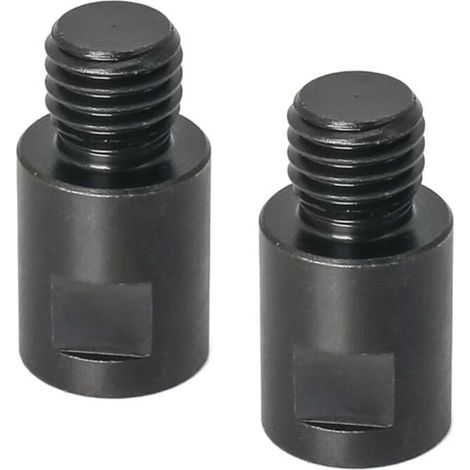 Adaptateur d’angle pour meuleuse – 2 pièces, filetage M10 vers M14 femelle, acier trempé, compatible avec outils électroportatifs