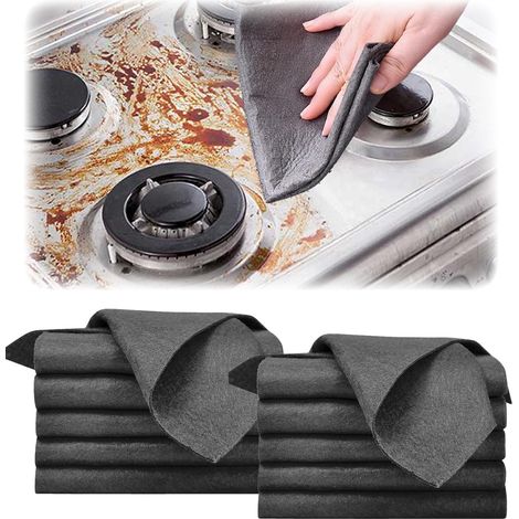 100 pièce Lavette Microfibre Magique – Chiffon Nettoyage Vitre sans Trace, Chiffon Microfibre pour Vitres, Miroirs, Voiture, Salle de Bain, Cuisine