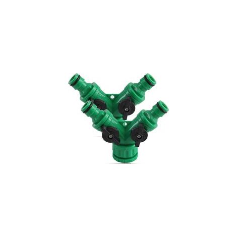Séparateur 2 voies pour tuyau d’arrosage, adaptateur en Y pour robinet 1/2 et 3/4 pouces
