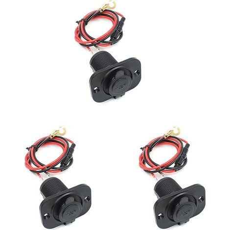 3 Auto-Zigarettenanzünder-Adapter Dual-USB 12V Stecker für Handy Tablet GPS (1/5)
