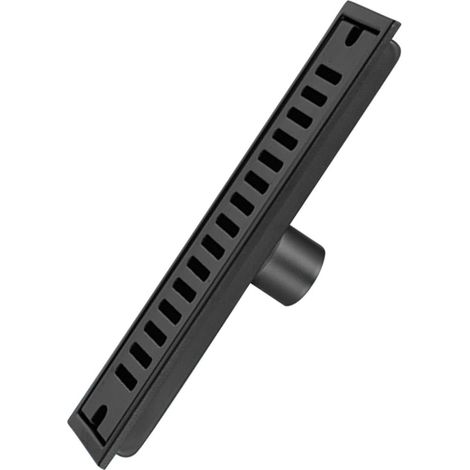 Sifone di drenaggio rapido per pavimenti, rettangolare, in acciaio inox nero. (1/5)