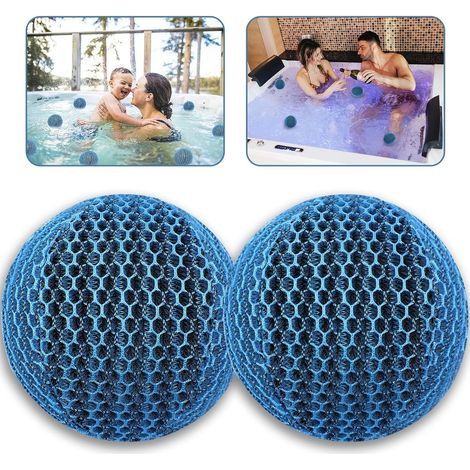 Dirt absorber for spa and pool, 2-pack, reusable oil-absorbing sponge, washable floating filter - AquaForge (1/5)