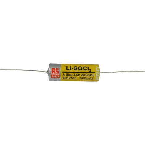 Pile A, 3.6V, RS PRO, Lithium Thionyle Chloride, 3400mAh ( Prix pour 1 )
