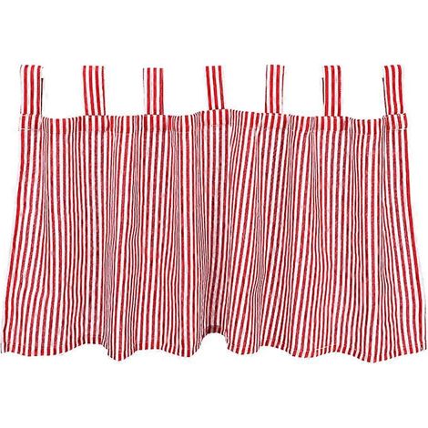 Rideau court décoratif pour salon, balcon ou fenêtre (1 pièce)-132X46CM-Red
