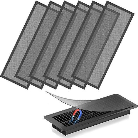 Grilles de ventilation de sol, 10 x 30 cm, grilles magnétiques, filtre à air, grilles de ventilation pour planchers résidentiels, D (1/4)