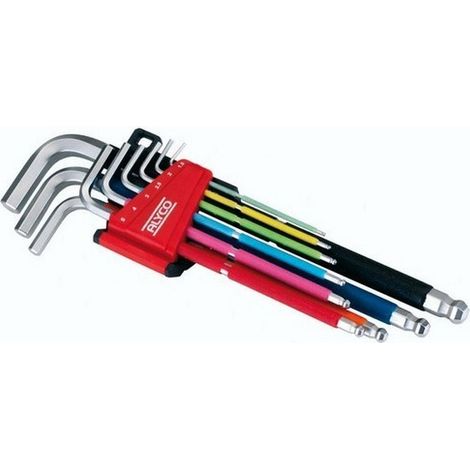 CLÉ À DOUILLE COLORÉE POUR ROBINET À BOISSEAU SPHÉRIQUE SET 9PCS - 1,5-10 MM (1/4)