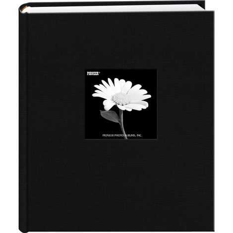 Tissu Cadre Photo de Couverture Album 200 Poches Tenue 5 x 7 Photos, Noir Profond