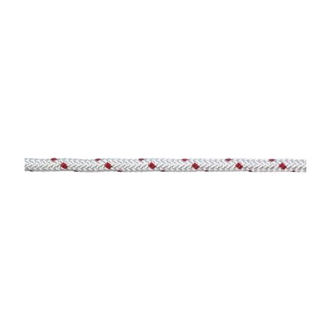 Cuerda tranzado de poliamida PES 10 Ro.100m(250x200)blanco-rojo (por 100)