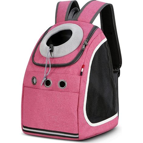 Rose-sac Dos Pour Chien Portable Confortable Respirant Pour Petit Chiens Chiot Chats Animal Voyages Randonne Camping Sacs Dos De Transport (1/5)