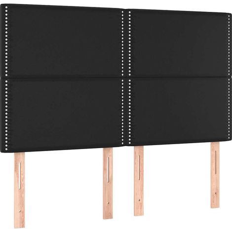 Maison Exclusive - Cabecero de cama negro 144x5x118/128 cm piel s (1/5)