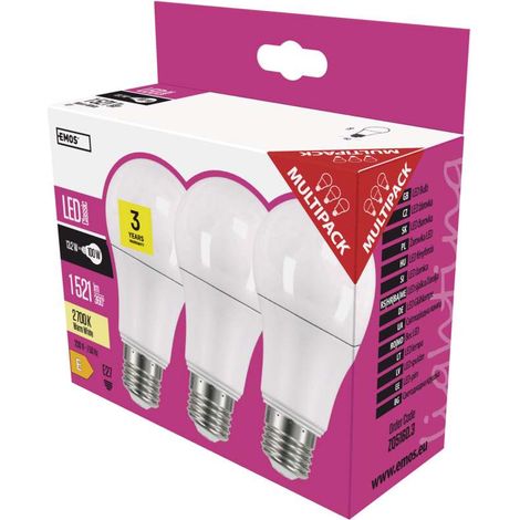 3 Stk. LED-Glühbirnen A60 E27 warmweiß 13.2 W (1/5)