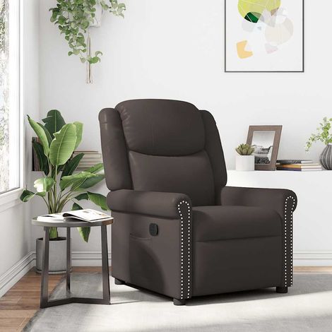 Fauteuil inclinable-Chaise de relaxation-Fauteuil Relax Marron brillant Similicuir 964616 (1/5)
