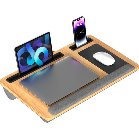 Jiubiaz Cuscino per laptop con tappetino per mouse