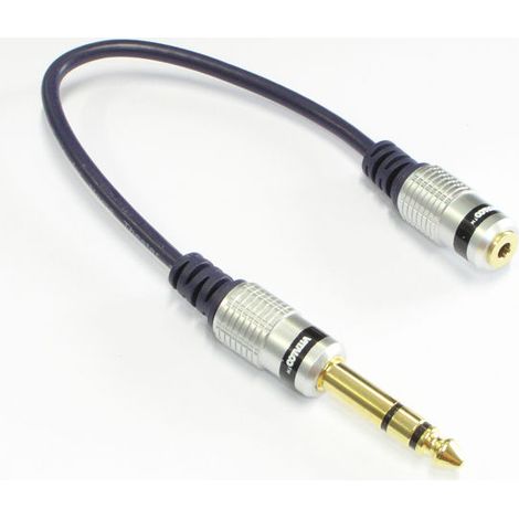 Adaptador de conector estéreo de 6,3 mm a toma estéreo de 3,5 mm vitalco