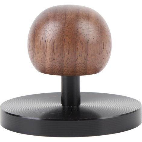 Pilon à café en alliage d'aluminium noir avec manche sphérique en bois, accessoire pour la préparation du café, 58 mm (1/5)
