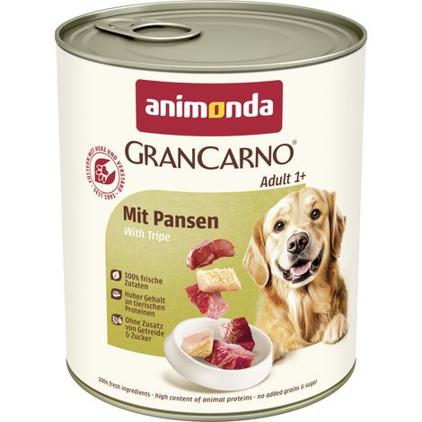 Animonda GranCarno Hundenassfutter Adult getreidefrei 800 g Pansen Nassfutter